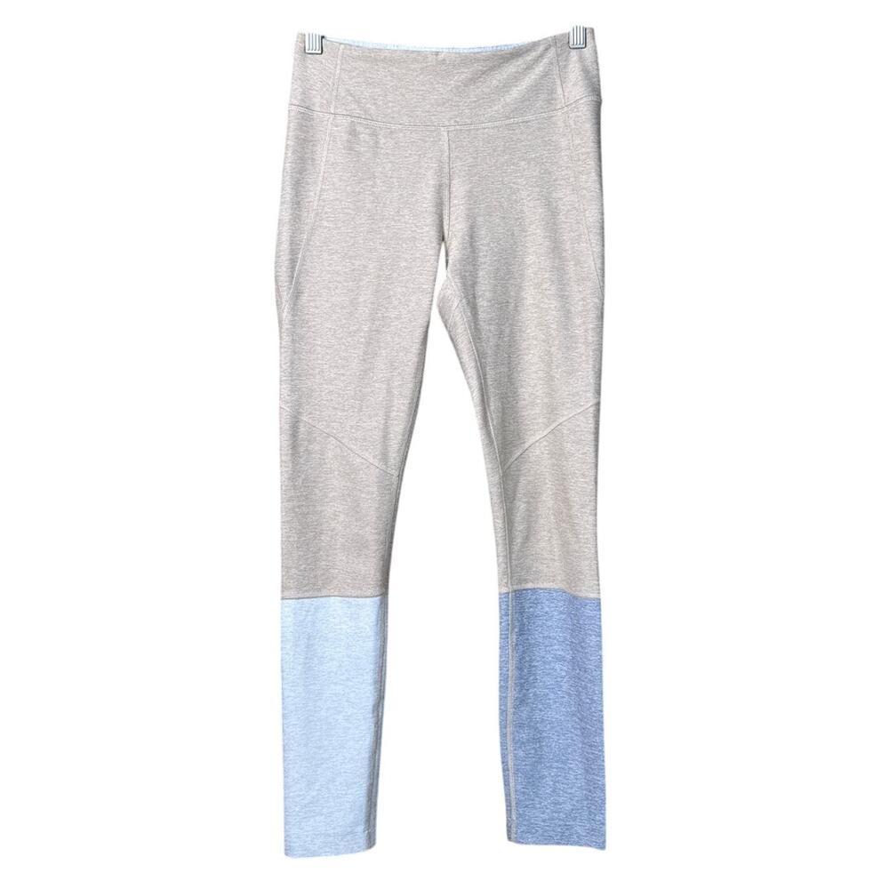 Outdoor Voices Dipped 7/8 Leggings Two Tone Tan Blue Size Small